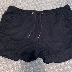 Divided Black drawstring shorts
